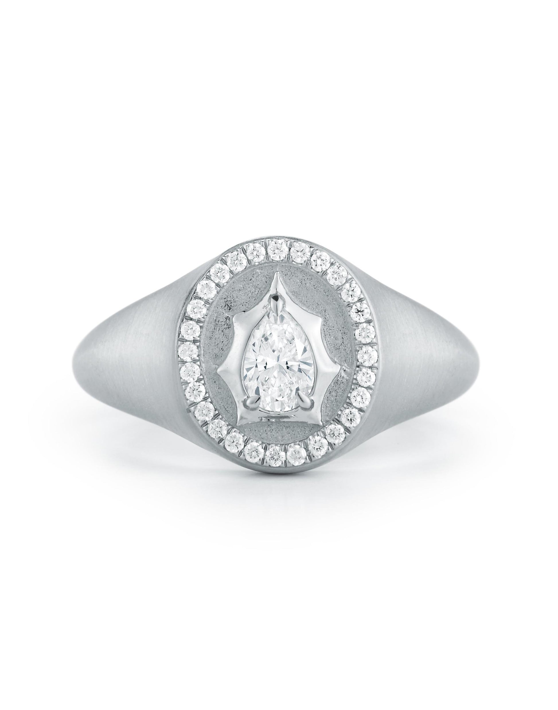 JADE TRAU-Envoy Signet Ring-WHITE GOLD