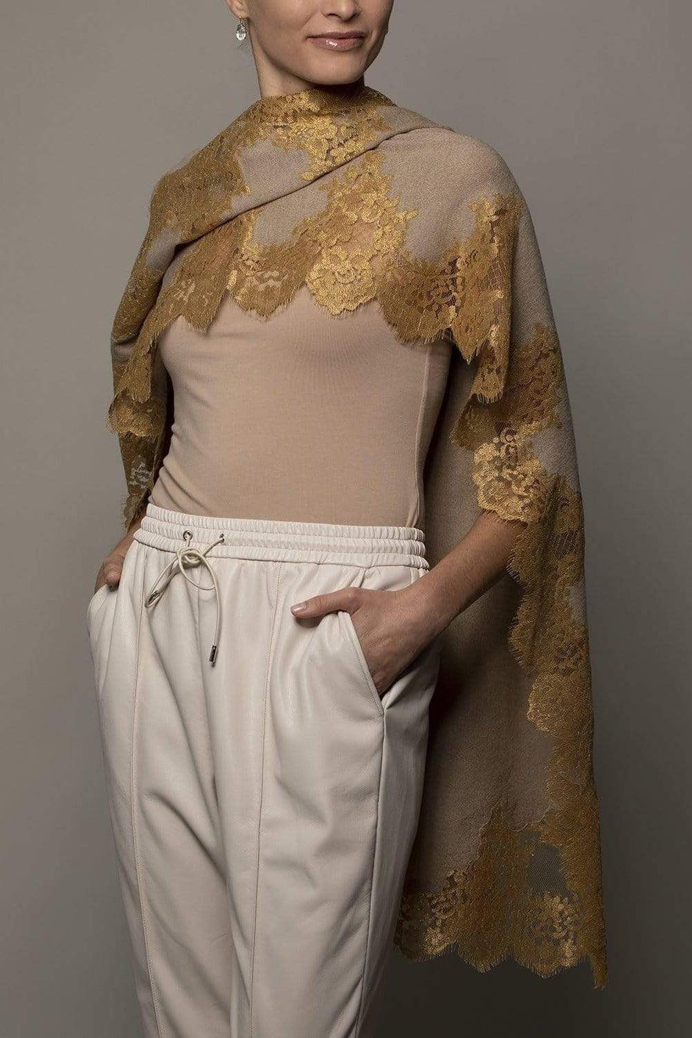 Lace Scarf - Natural Gold-NAT/GOLD-O/S-ACCESSORIESCARVES-JANAVI INDIA