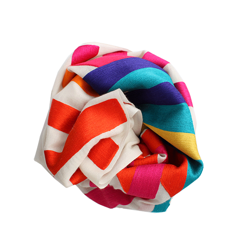 JANAVI INDIA-Mile-A-Minute Shawl-IVORY