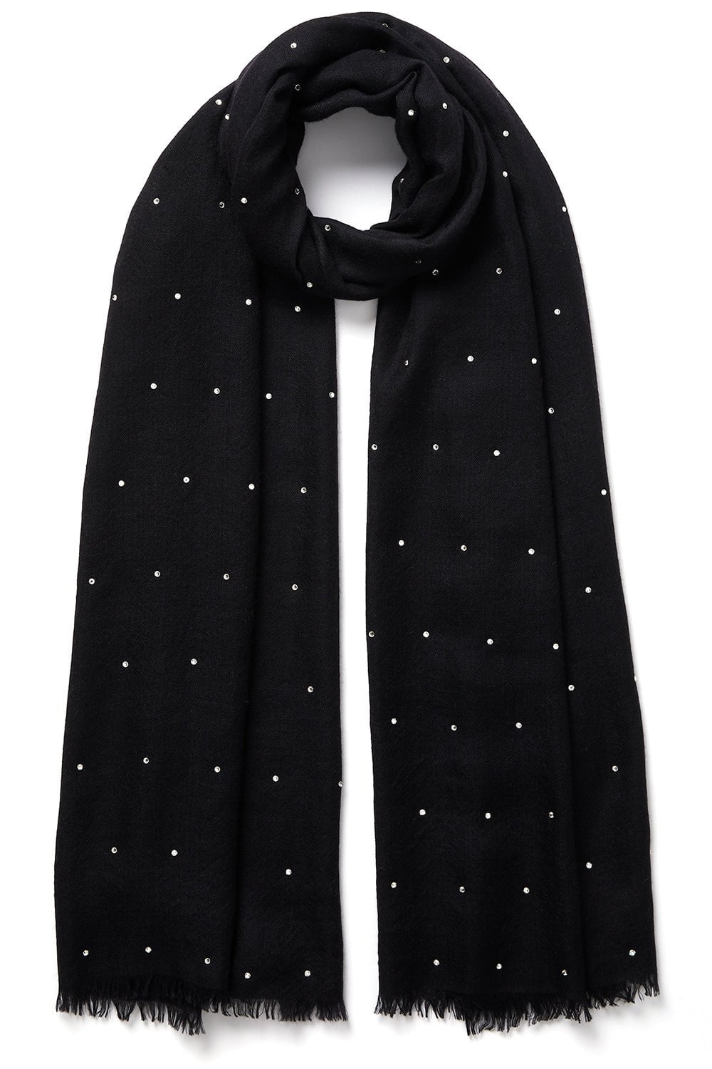 JANE CARR-The Crystal Scarf - Black-BLACK