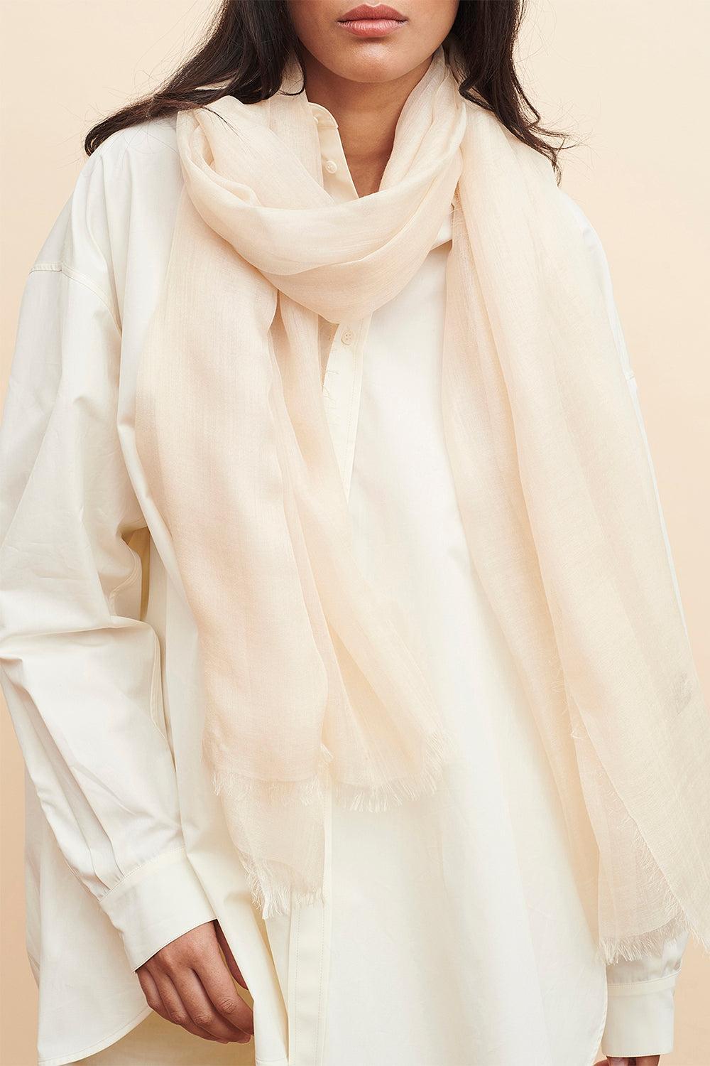 The Cloud Scarf - Ecru-CREAM-ACCESSORIESCARVES-JANE CARR