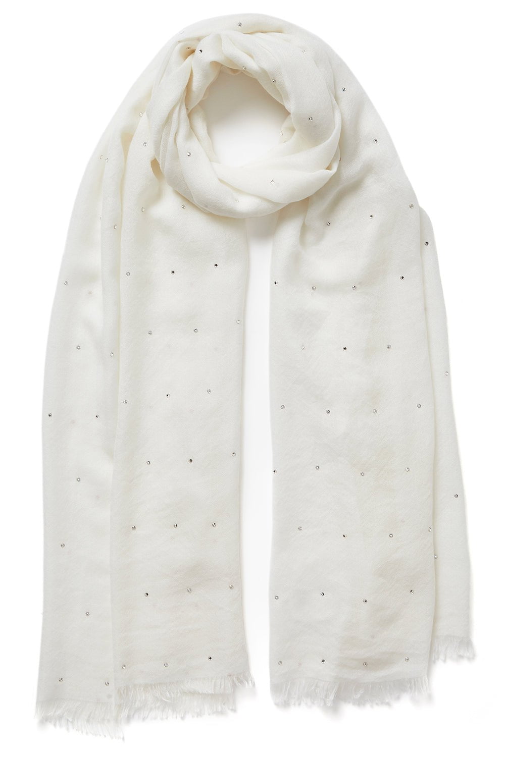 JANE CARR-The Crystal Scarf - White-WHITE