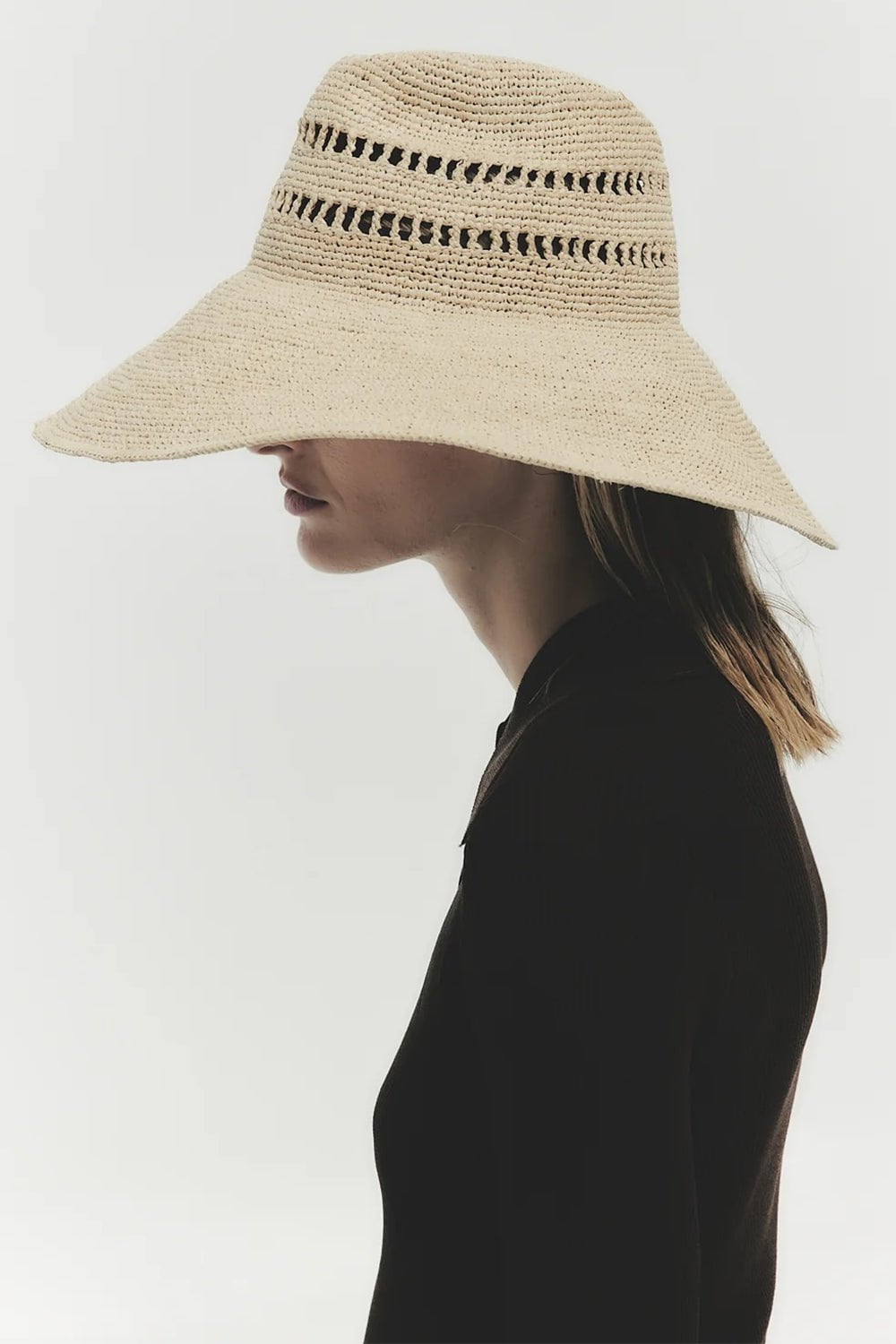 JANESSA LEONE-Harlow Hat-NATURAL