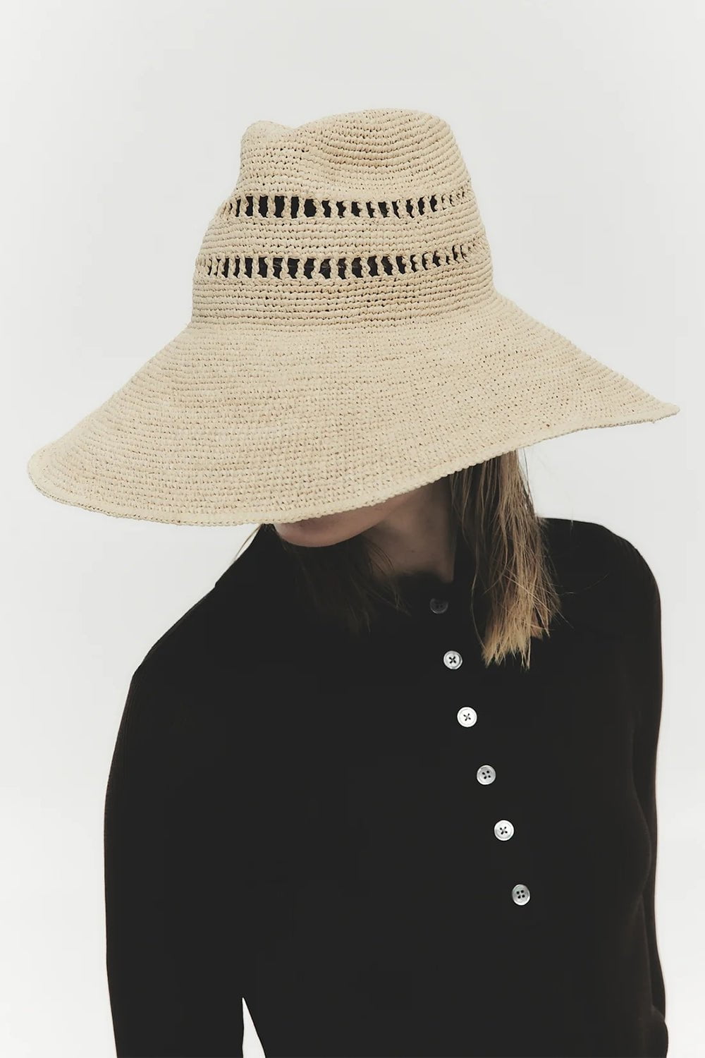 JANESSA LEONE-Harlow Hat-NATURAL