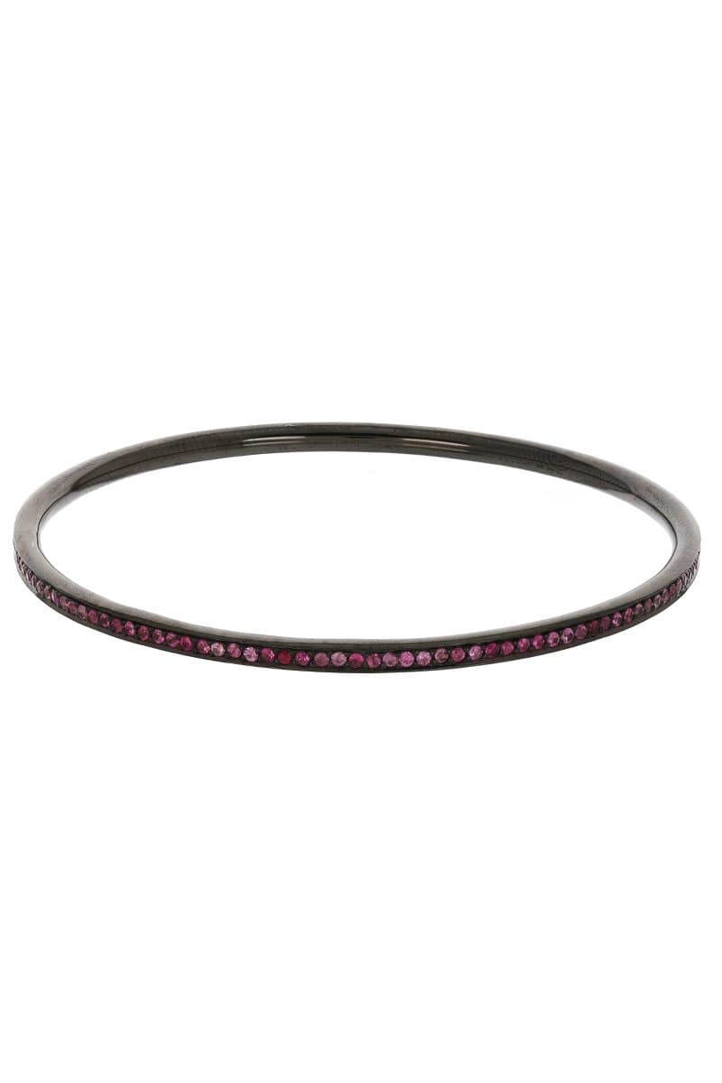 JARED LEHR-Pink Sapphire Bangle-BLACK GOLD