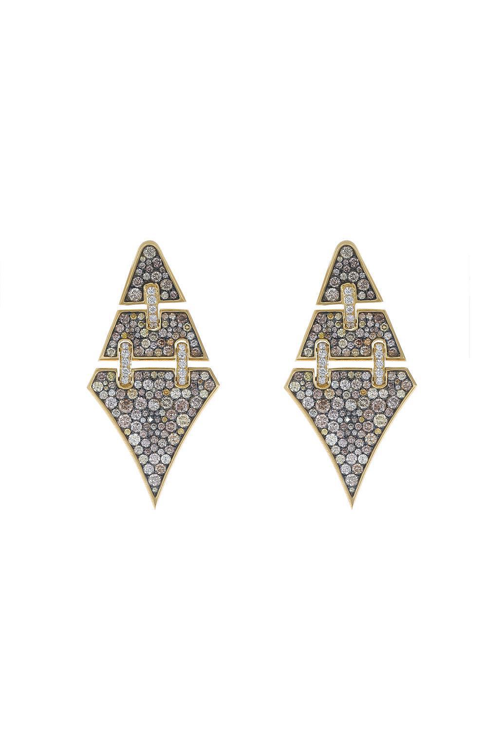 Multi Color Diamond Earrings-YELLOW GOLD-JEWELRYFINE JEWELEARRING-JARED LEHR