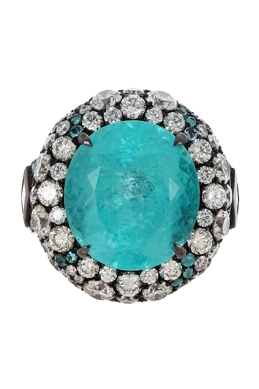 JARED LEHR-Paraiba Diamond Ring-BLACK GOLD