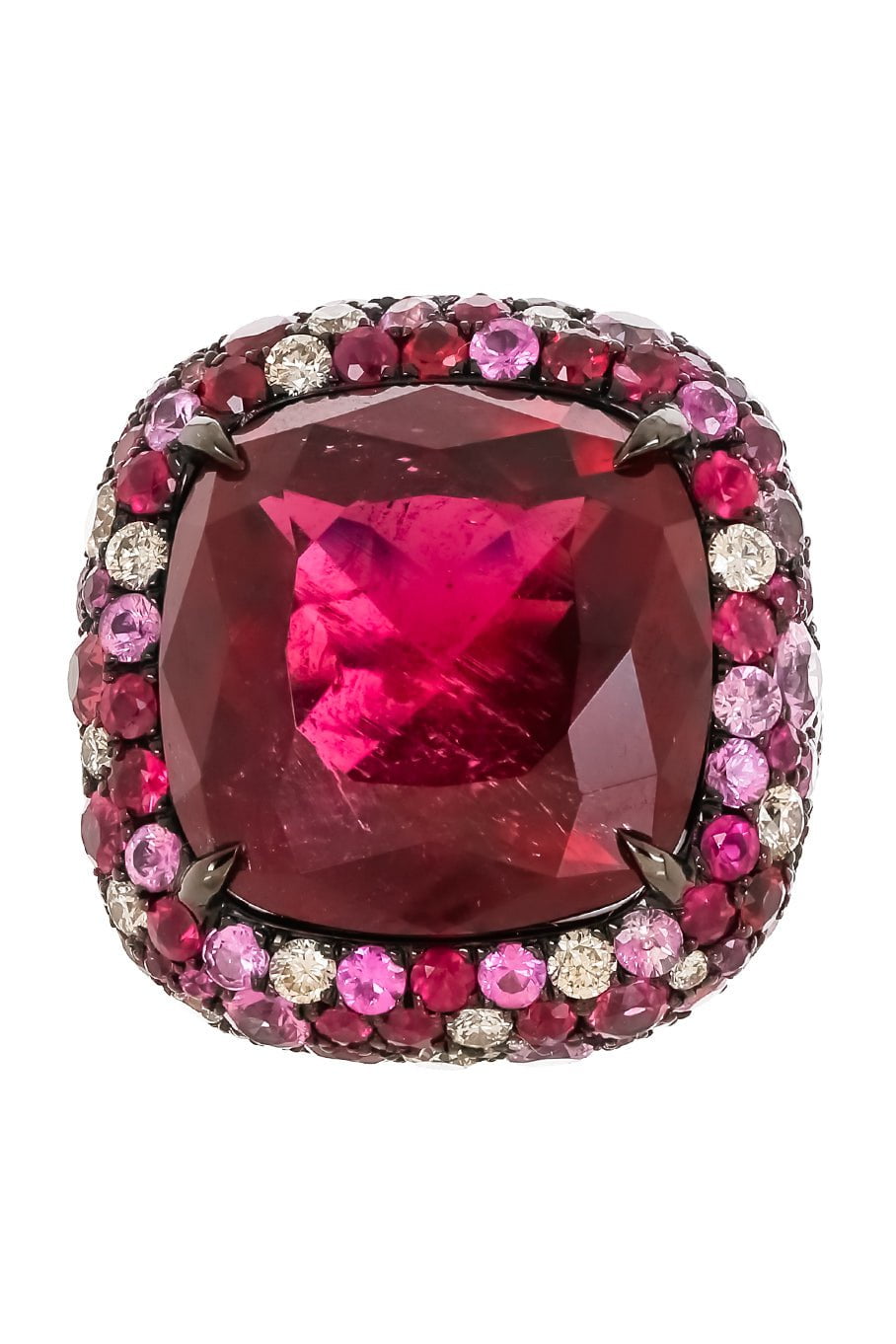 JARED LEHR-Ruby Pink Sapphire Ring-BLACK GOLD