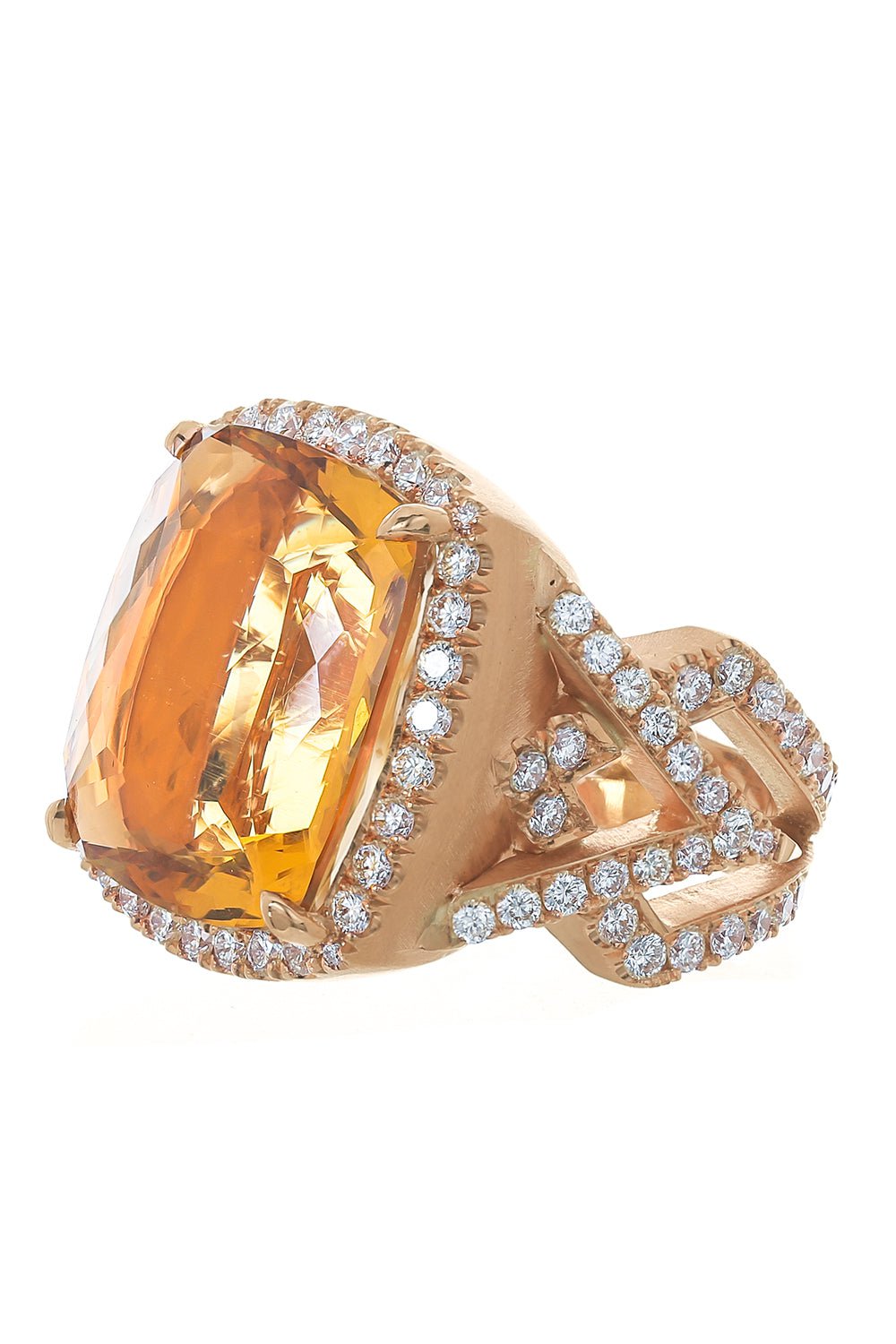 JARED LEHR-Golden Beryl Diamond Ring-ROSE GOLD