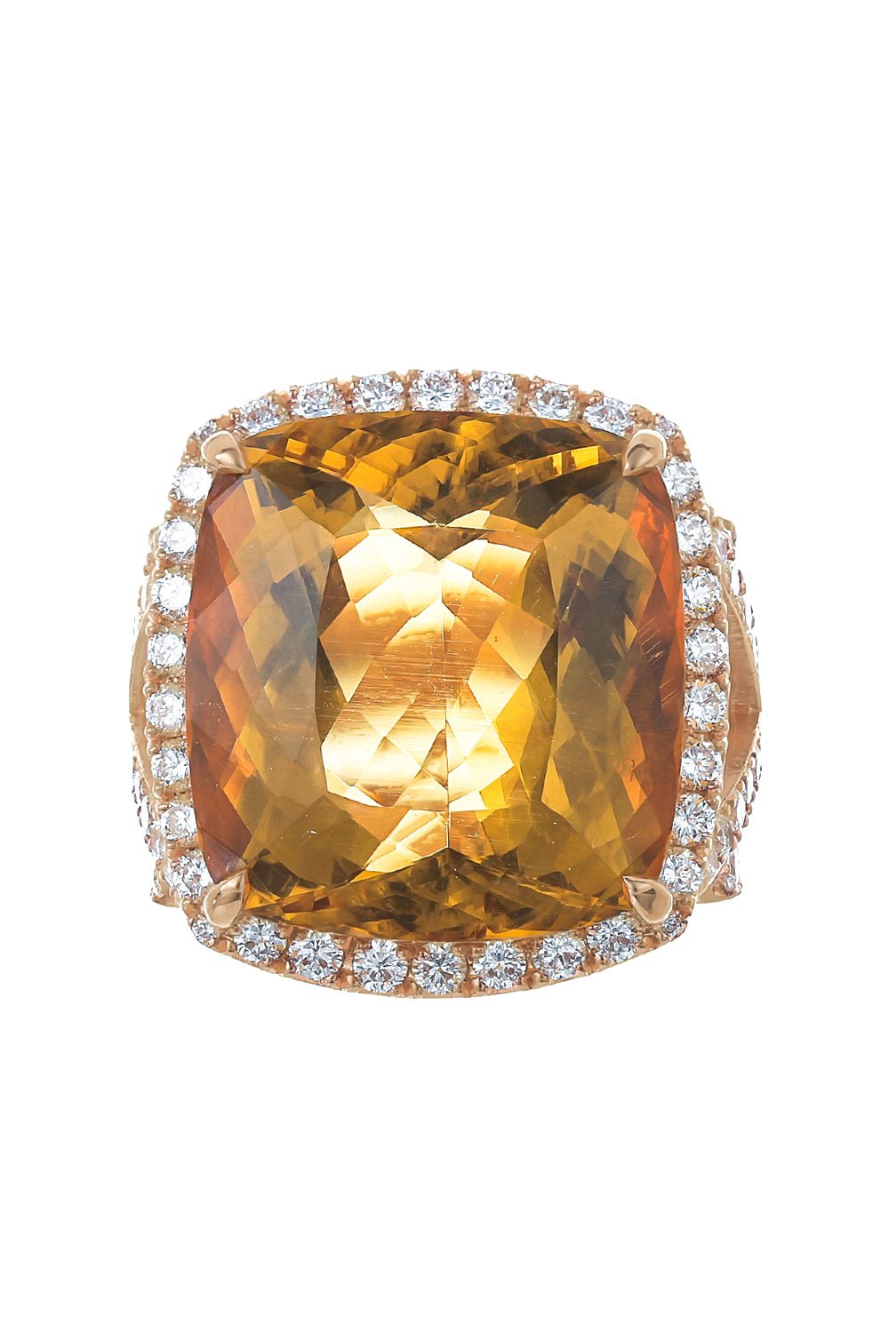 JARED LEHR-Golden Beryl Diamond Ring-ROSE GOLD