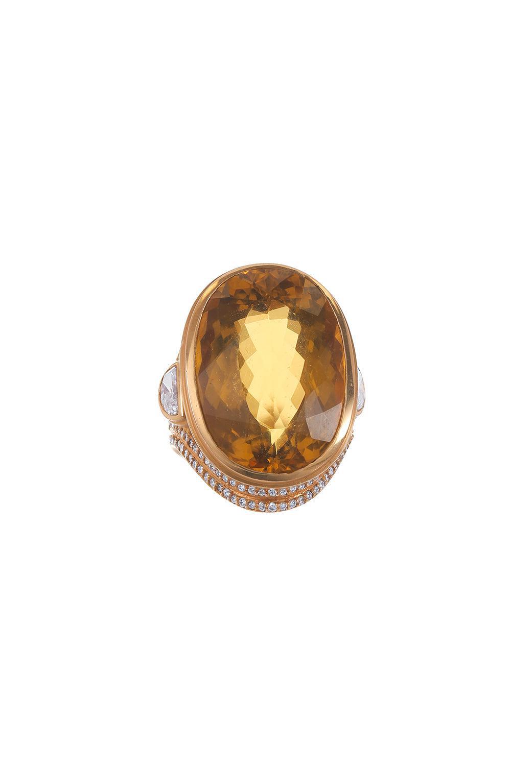 Golden Beryl Diamond Ring-ROSE GOLD-7-JEWELRYFINE JEWELRING-JARED LEHR