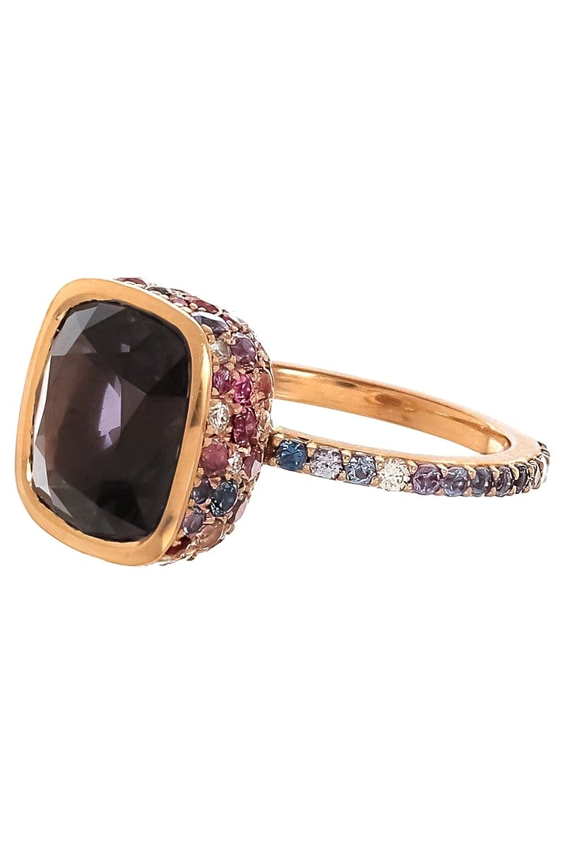 JARED LEHR-Spinel and Diamond Ring-ROSE GOLD