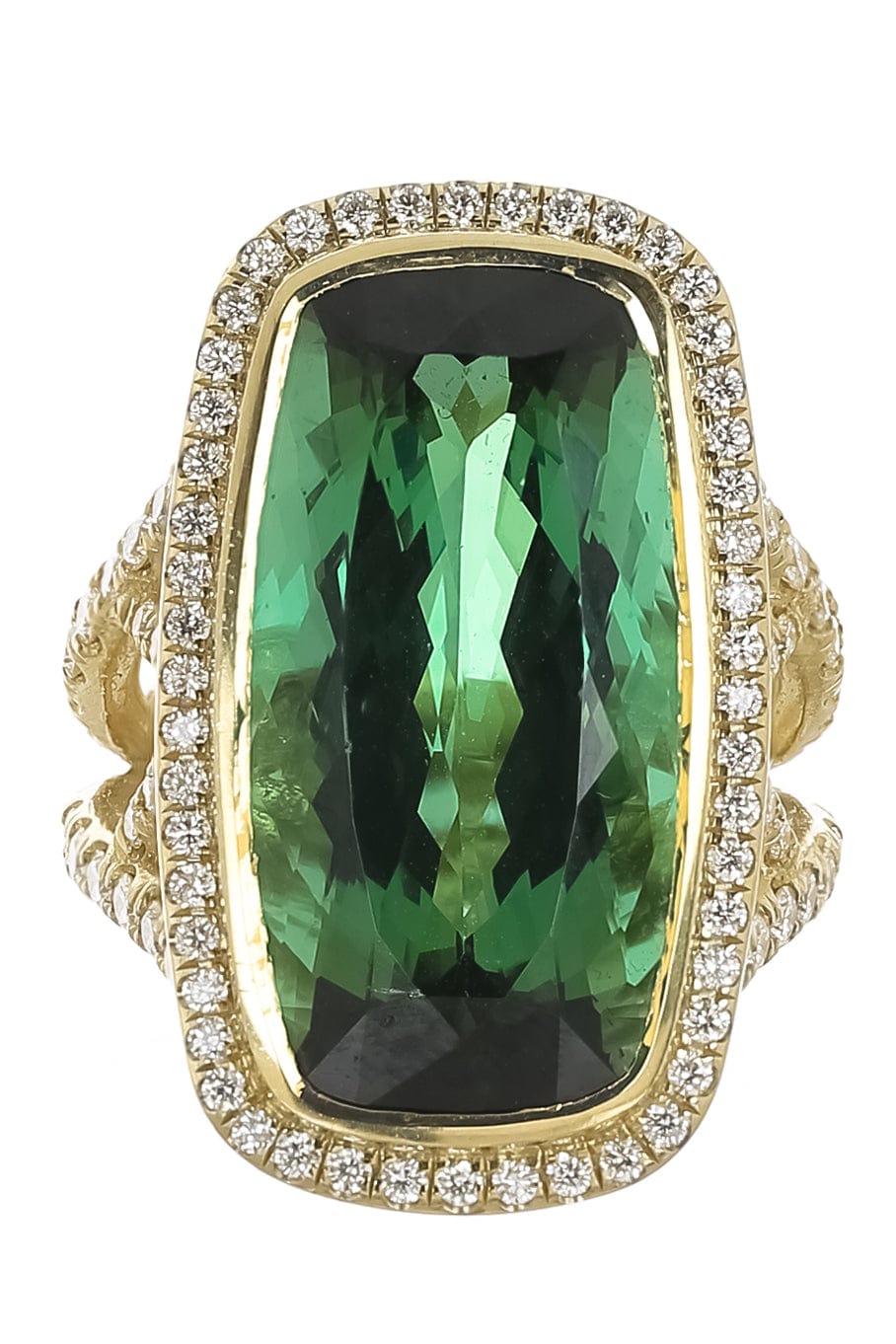JARED LEHR-Green Tourmaline Ring-YELLOW GOLD