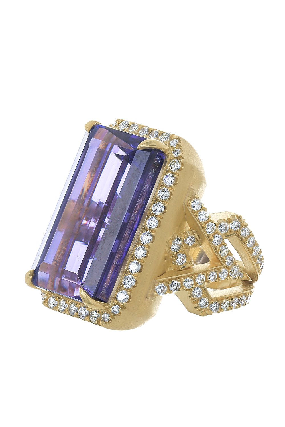 JARED LEHR-Tanzanite Diamond Ring-YELLOW GOLD