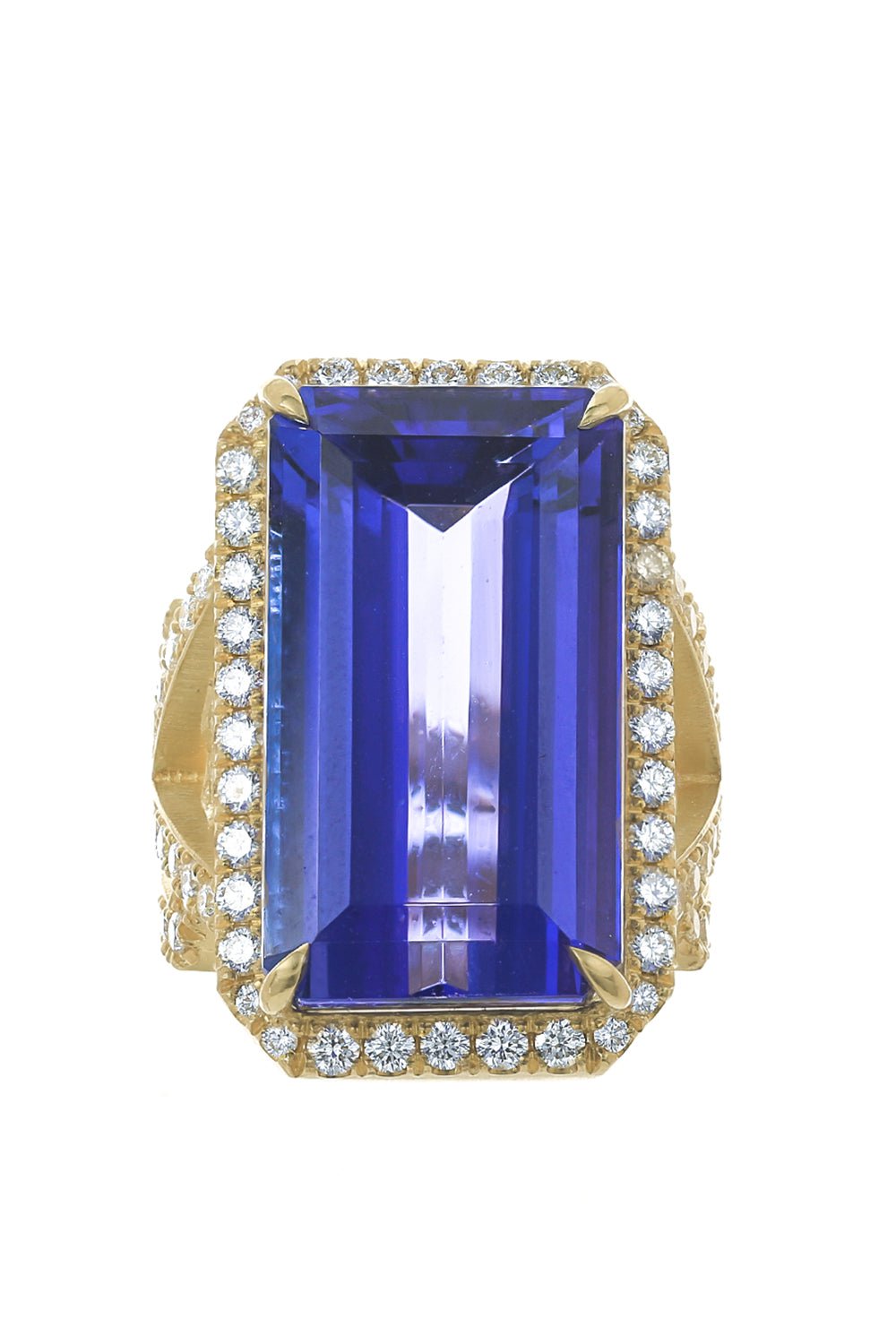 JARED LEHR-Tanzanite Diamond Ring-YELLOW GOLD
