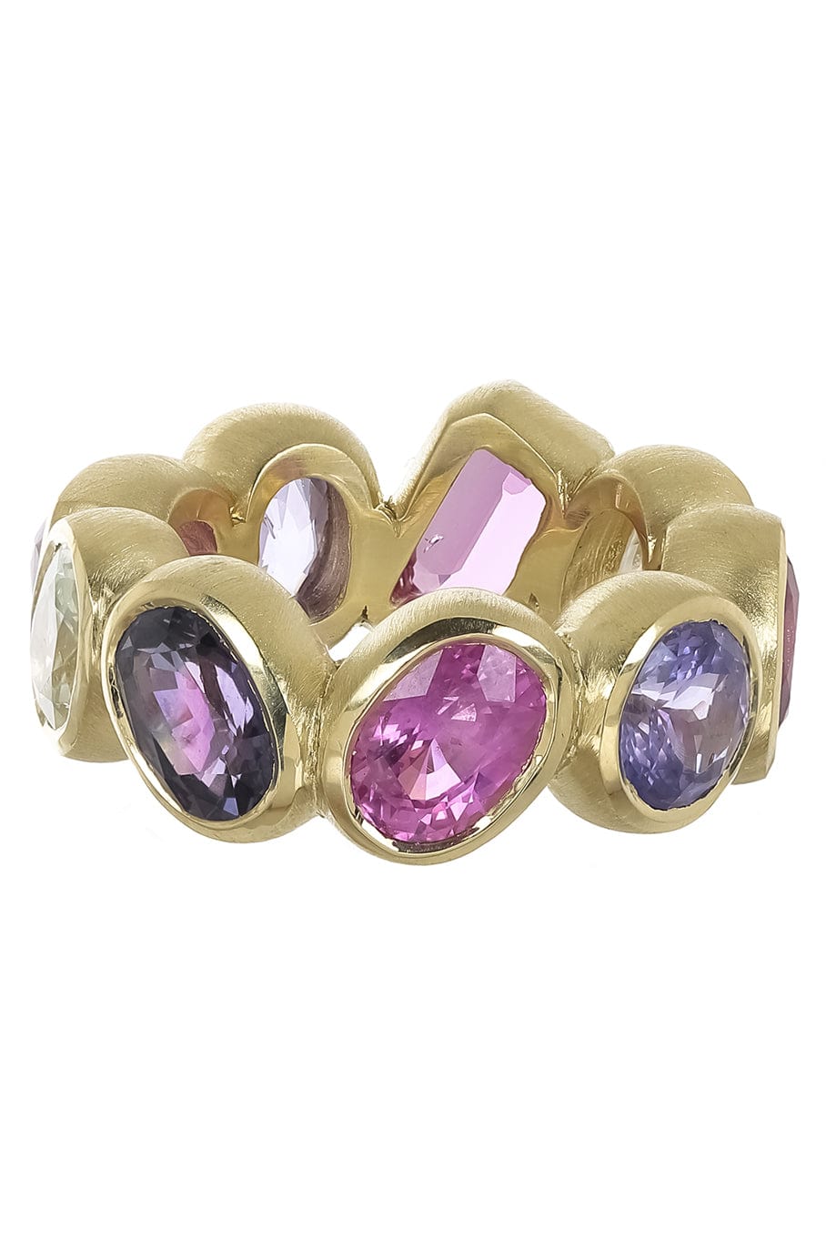 JARED LEHR-Multi Sapphire Eternity Band-YELLOW GOLD