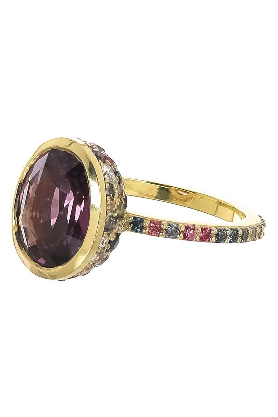 JARED LEHR-Purple Spinel Ring-YELLOW GOLD