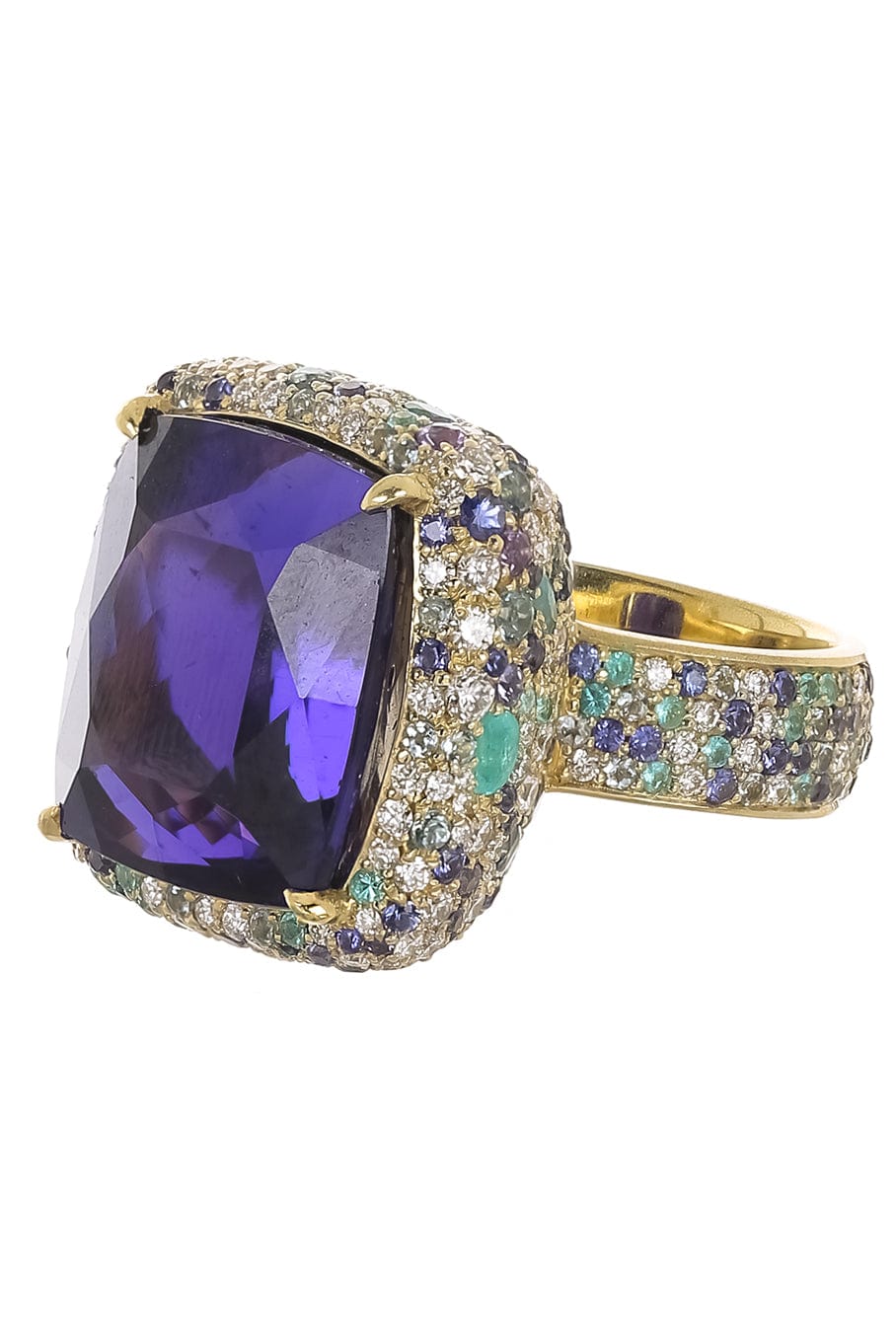 JARED LEHR-Tanzanite Ring-YELLOW GOLD