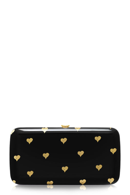 CANDY HEARTS CLUTCH-BLACK/GOLD-O/S-HANDBAGCLUTCHES-JEFFREY LEVINSON