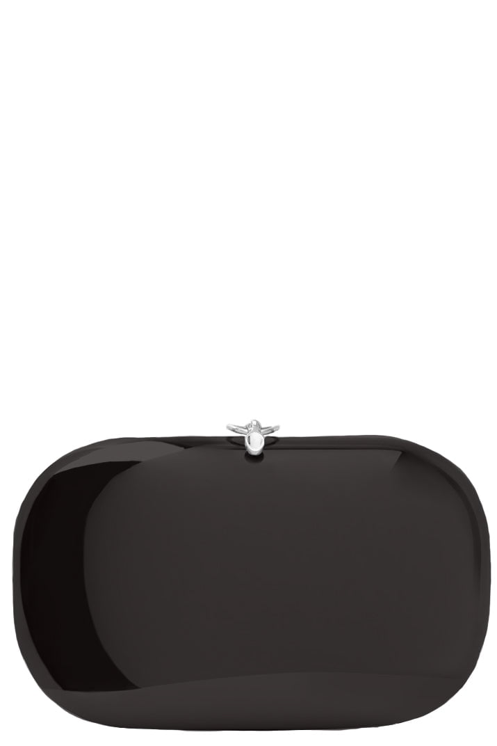 JEFFREY LEVINSON-Elina Plus Clutch - Mirrored Black-BLKCHROM