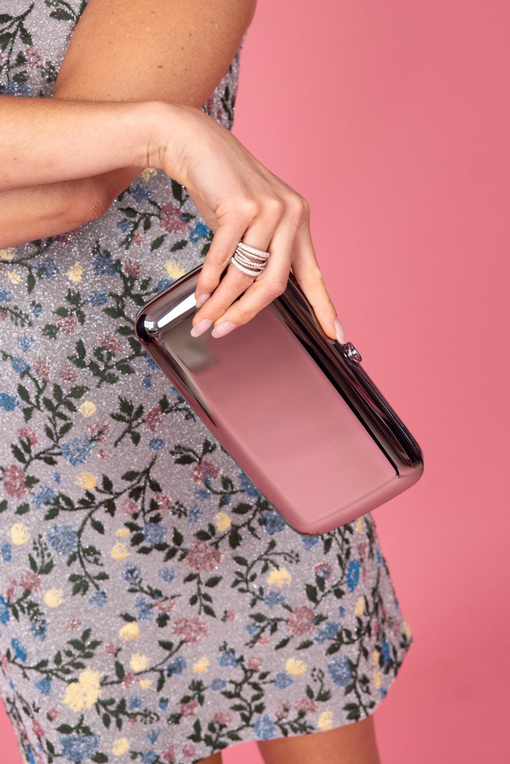 JEFFREY LEVINSON-Finley clutch - Mirror Chrome-MIRRCHRM