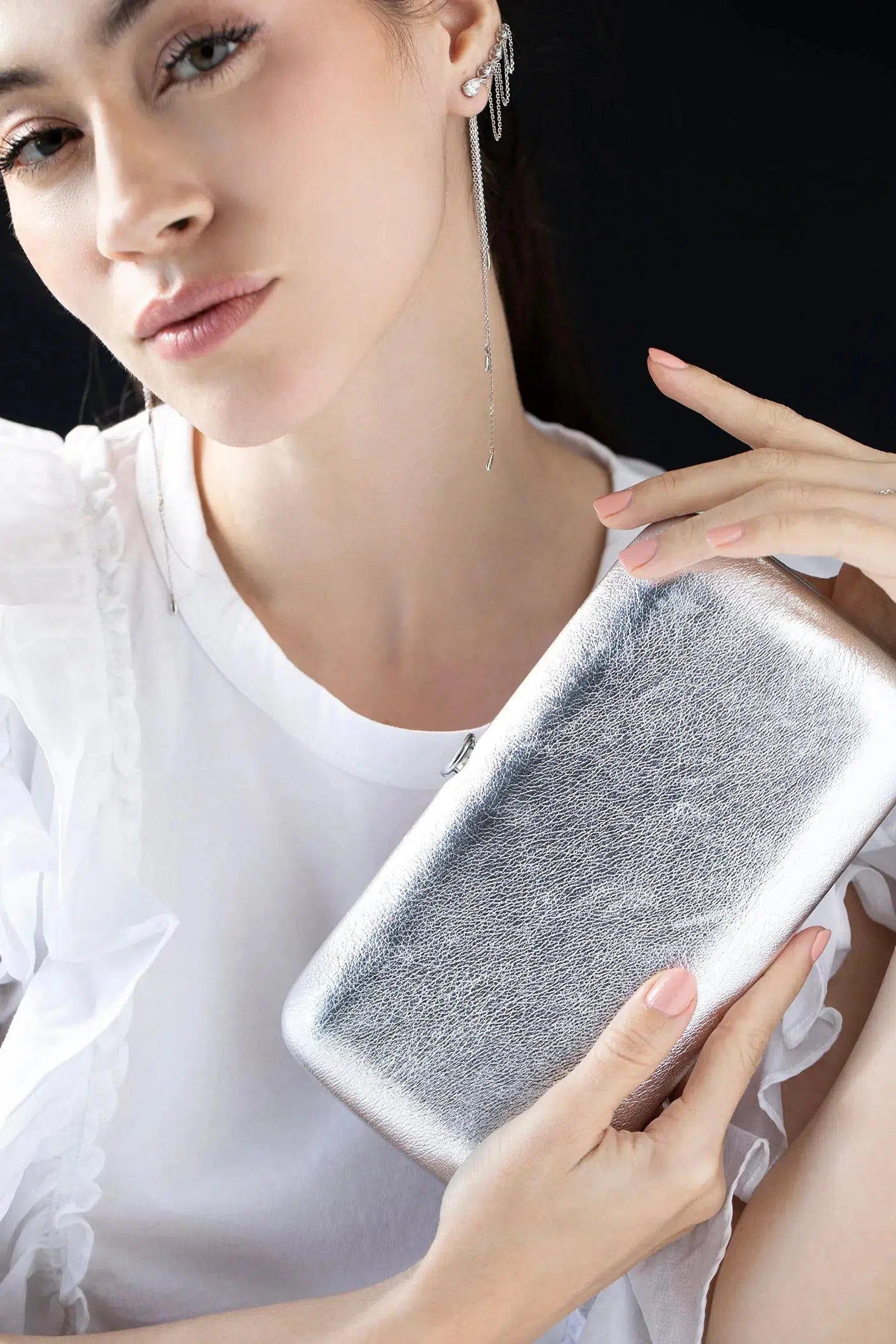 JEFFREY LEVINSON-Finley Clutch-SILVER