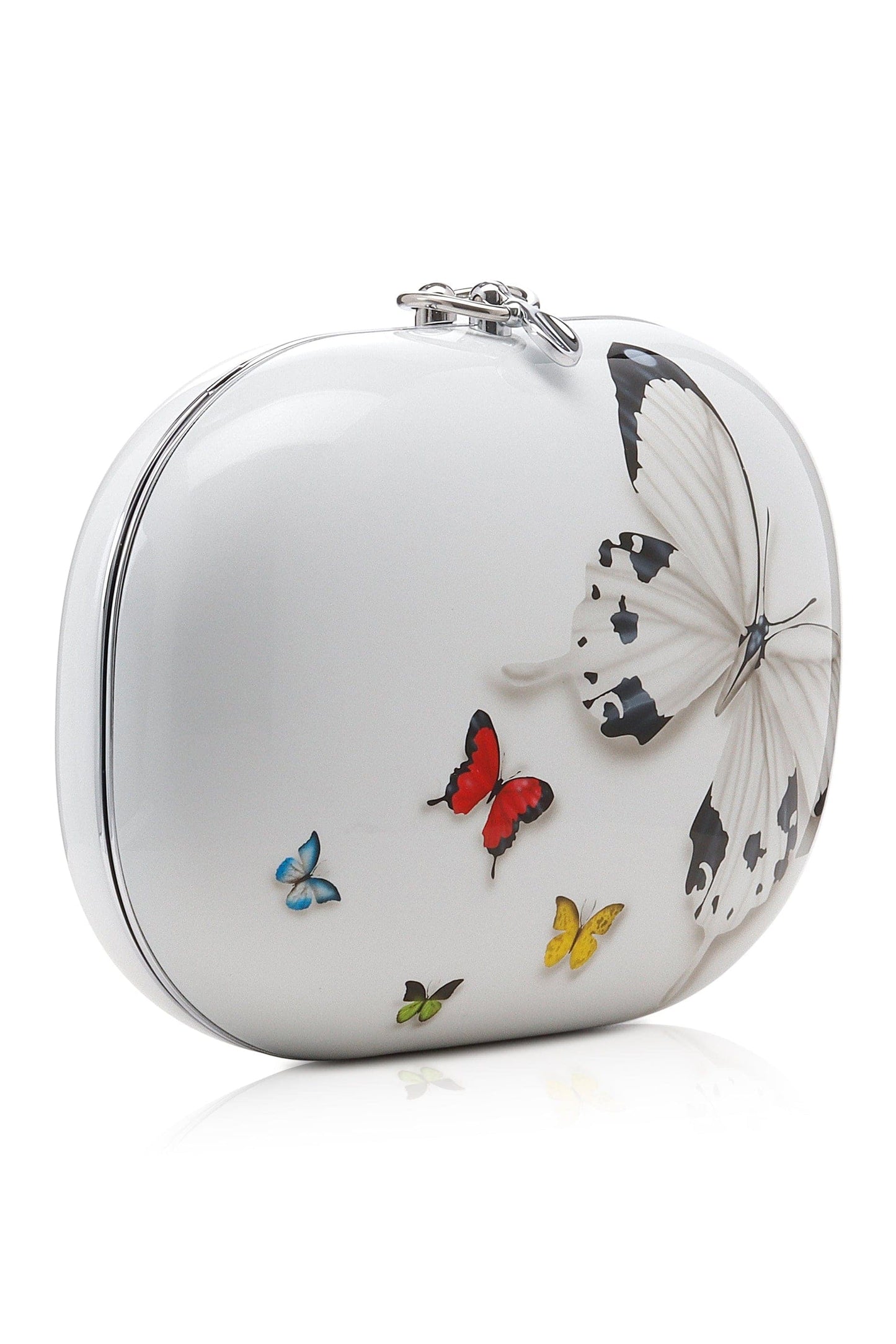JEFFREY LEVINSON-Elina White Butterfly Clutch-WHITE