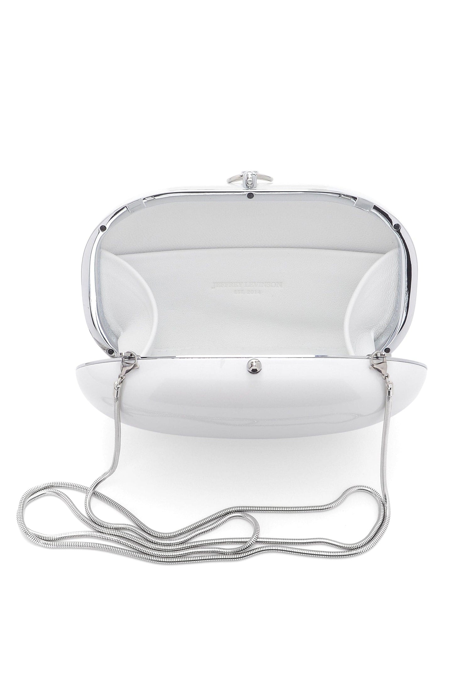 JEFFREY LEVINSON-Elina White Butterfly Clutch-WHITE