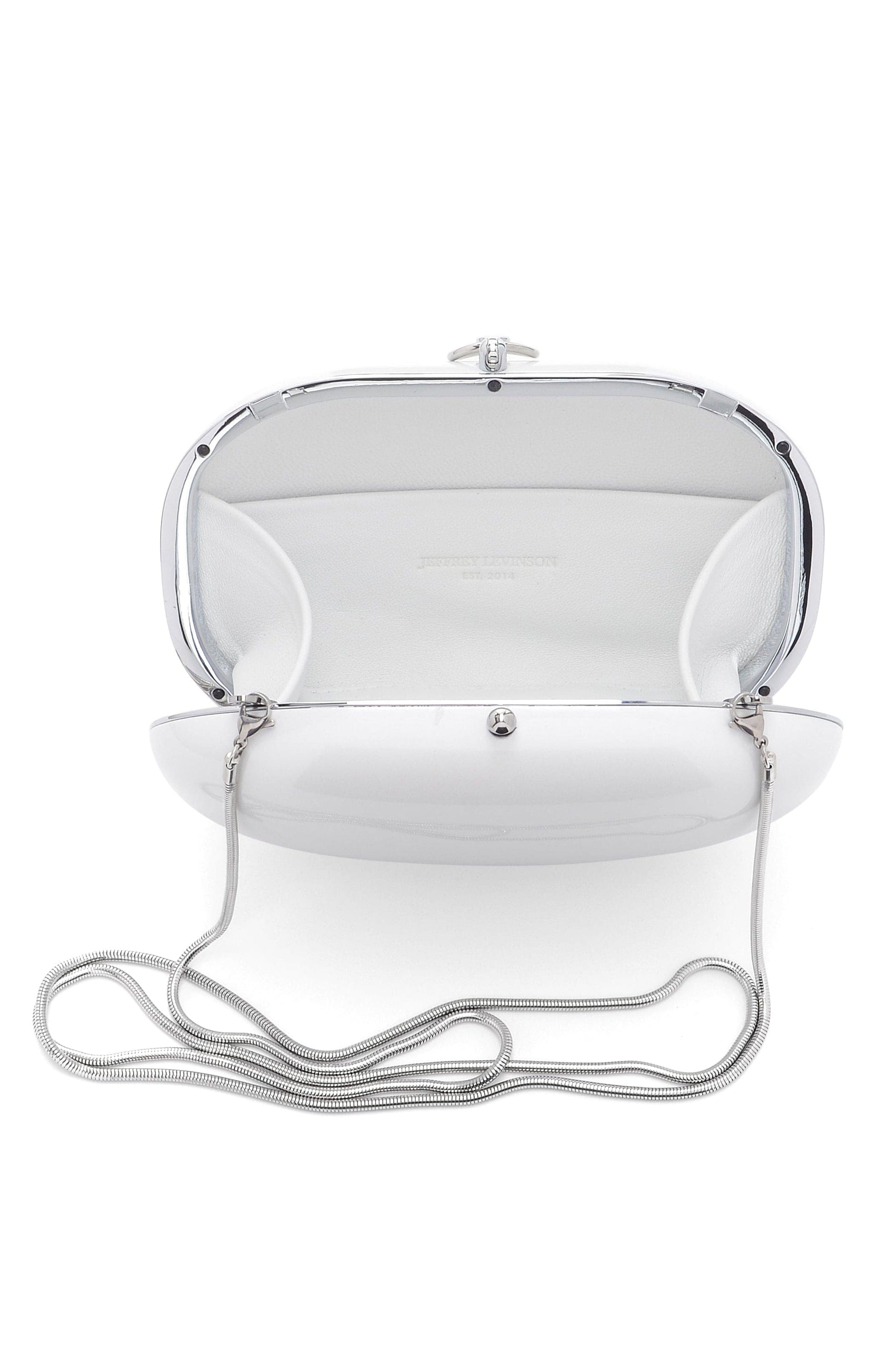 JEFFREY LEVINSON-Elina White Butterfly Clutch-WHITE