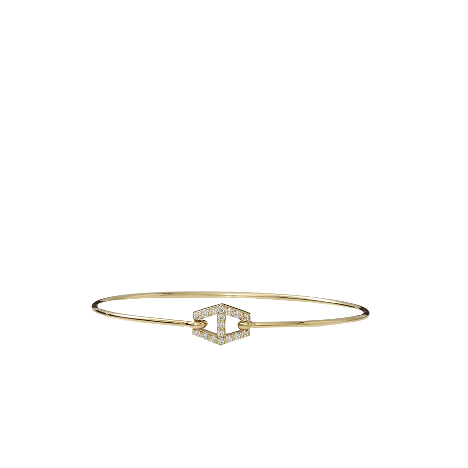 JEMMA WYNNE-Closed Bangle With Diamond Pave-