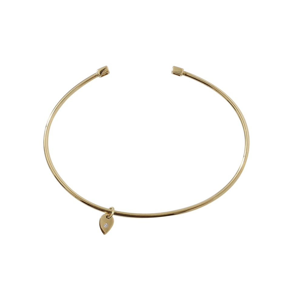 JEMMA WYNNE-Prive Square Diamond Open Bangle-YELLOW GOLD