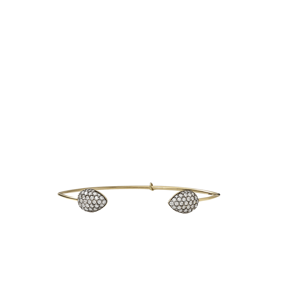 JEMMA WYNNE-Pear Shape Bangle-YELLOW GOLD