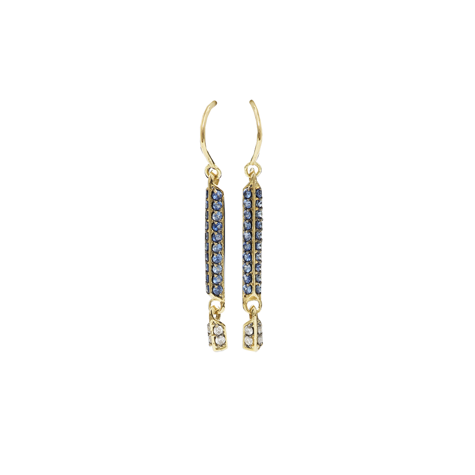 JEMMA WYNNE-Blue Sapphire Stick Earrings-YELLOW GOLD