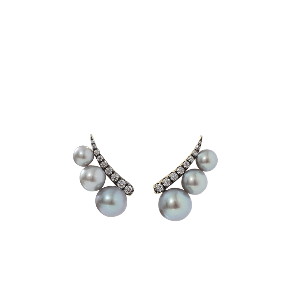 JEMMA WYNNE-Tahitian Pearl Ear Climber Earrings-YELLOW GOLD