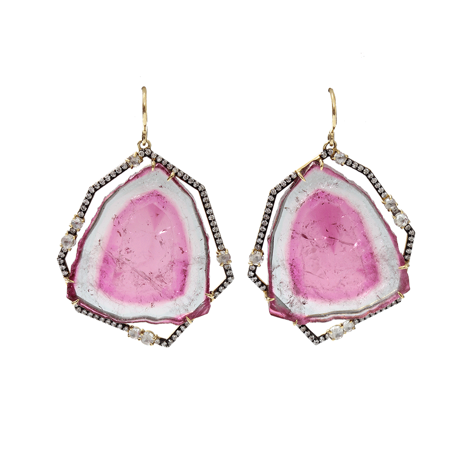 JEMMA WYNNE-Tourmaline Slice Earrings-YELLOW GOLD