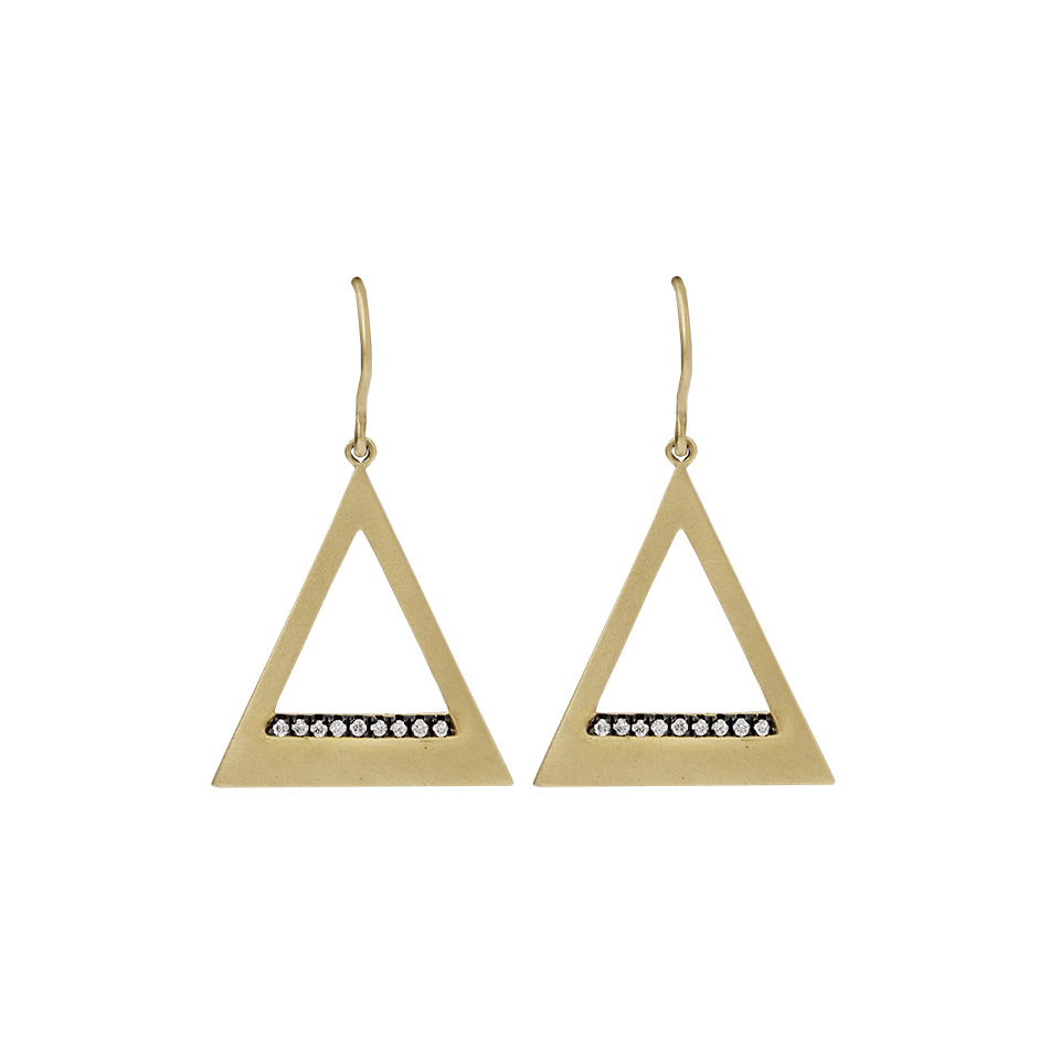JEMMA WYNNE-Triangle Earrings With Diamond Pave-YELLOW GOLD