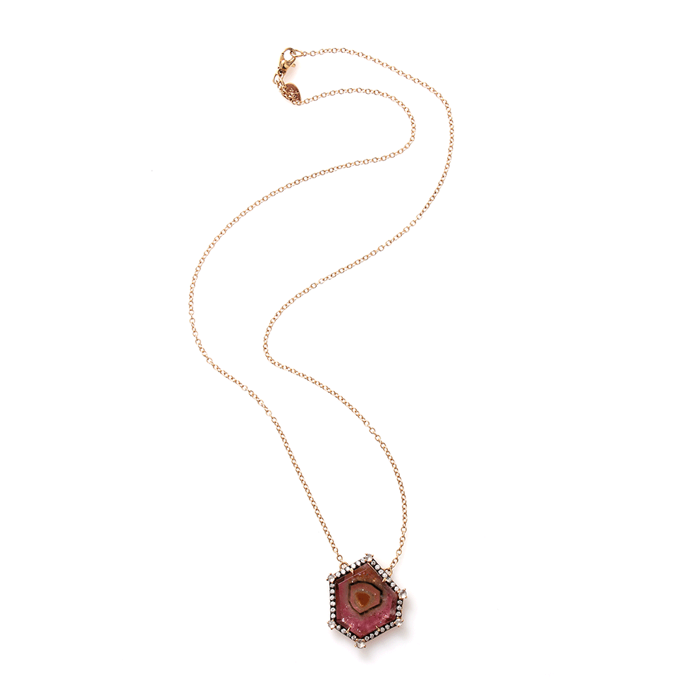 JEMMA WYNNE-Tourmaline Pendant Necklace-ROSE GOLD