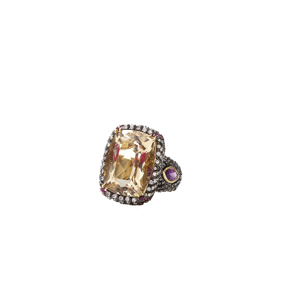 JEMMA WYNNE-Cushion Yellow Quartz Ring-YELLOW GOLD