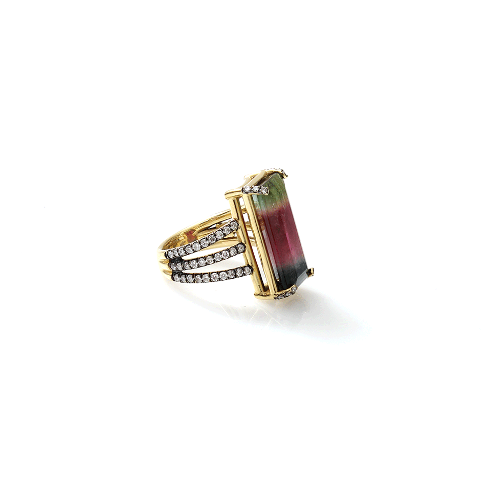 JEMMA WYNNE-Emerald Cut Tourmaline Ring-YELLOW GOLD