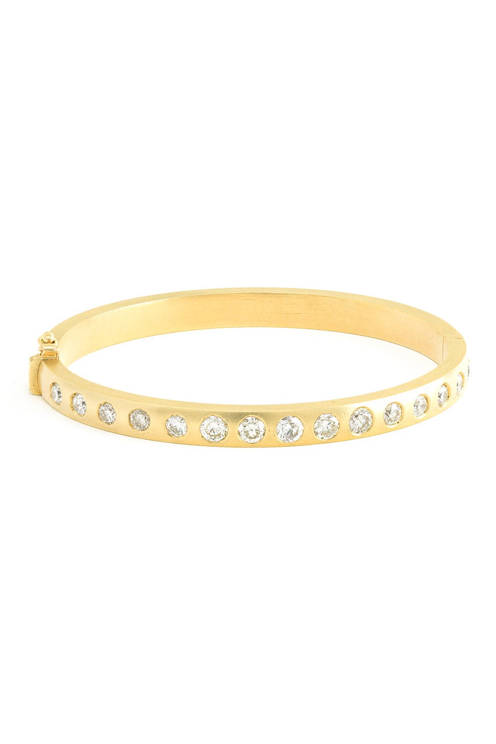 JENNA BLAKE-Diamond Gypsy Bangle Bracelet-YELLOW GOLD