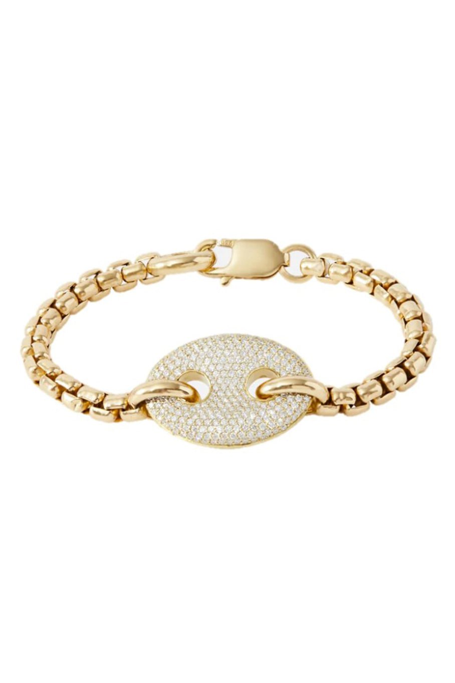 JENNA BLAKE-Mariner Bracelet - Diamond-YELLOW GOLD