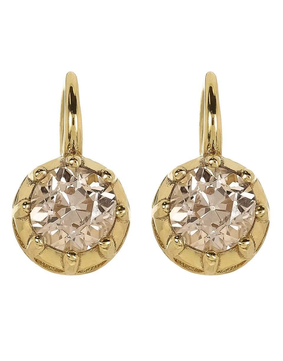 JENNA BLAKE-Old Mine Cut Diamond Drop Earrings-YELLOW GOLD