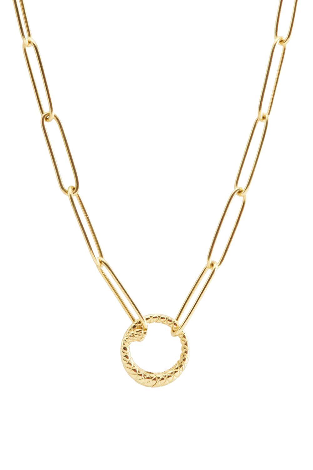 Snake Charm Chain Necklace-YELLOW GOLD-21-JEWELRYFINE JEWELNECKLACE O-JENNA BLAKE