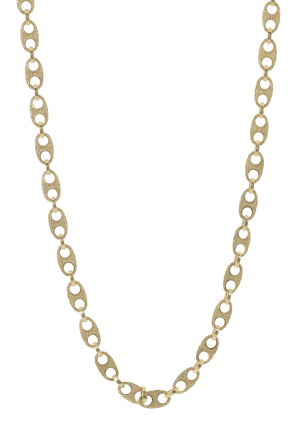 JENNA BLAKE-Textured Nautical Necklace-YELLOW GOLD