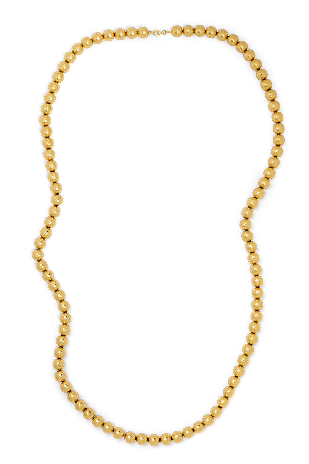 JENNA BLAKE-Long Beaded Necklace-YELLOW GOLD
