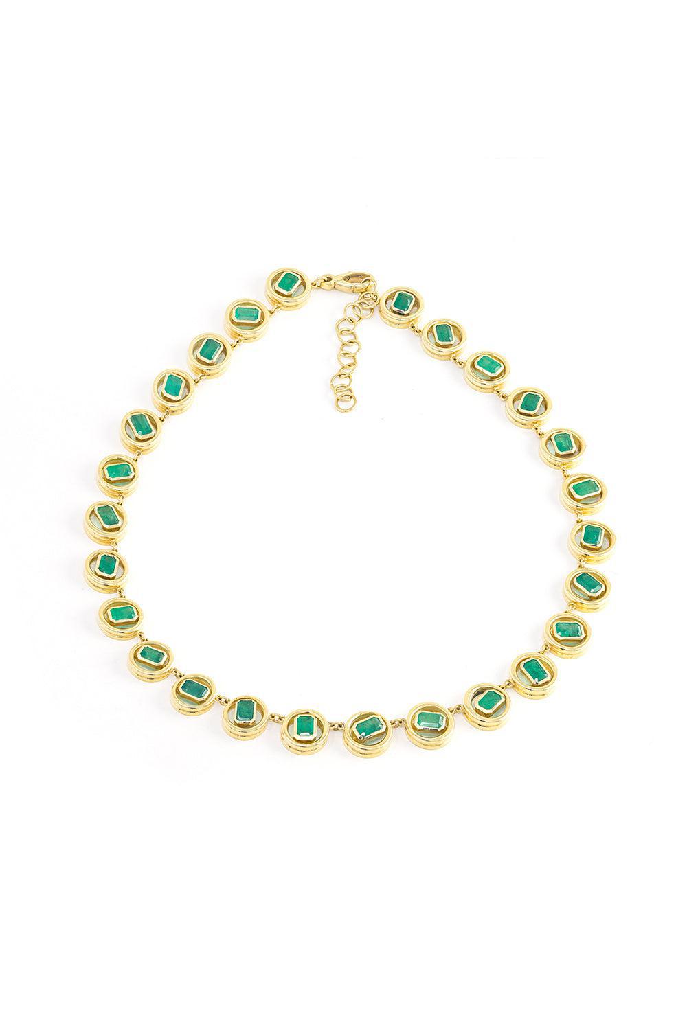 Emerald Shadow Max Necklace-YELLOW GOLD-JEWELRYFINE JEWELNECKLACE O-JENNA BLAKE