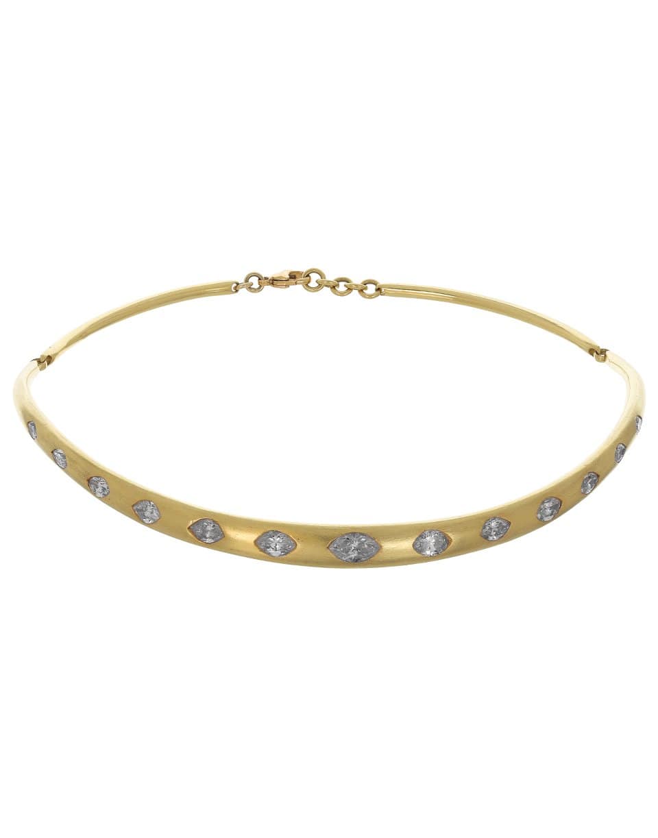 JENNA BLAKE-Marquise Diamond Collar Necklace-YELLOW GOLD