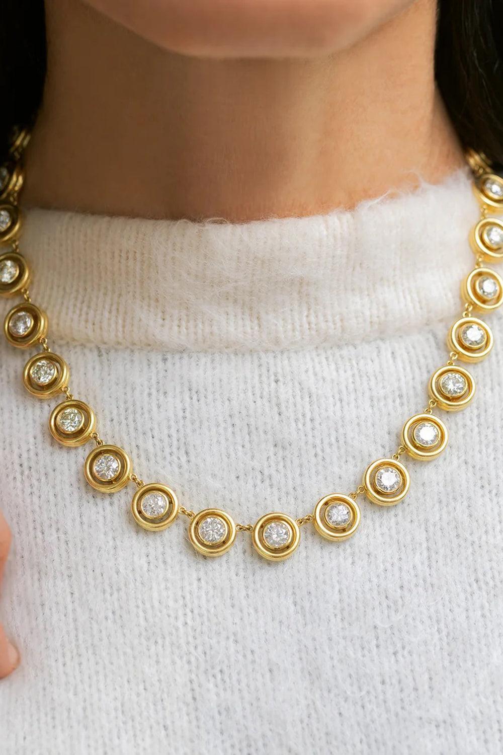 Round Diamond Shadow Max Necklace-YELLOW GOLD-JEWELRYFINE JEWELNECKLACE O-JENNA BLAKE