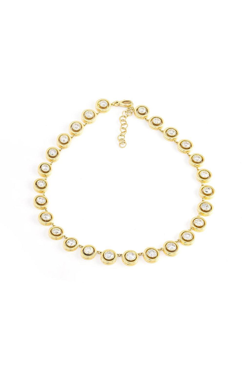 Round Diamond Shadow Max Necklace-YELLOW GOLD-JEWELRYFINE JEWELNECKLACE O-JENNA BLAKE