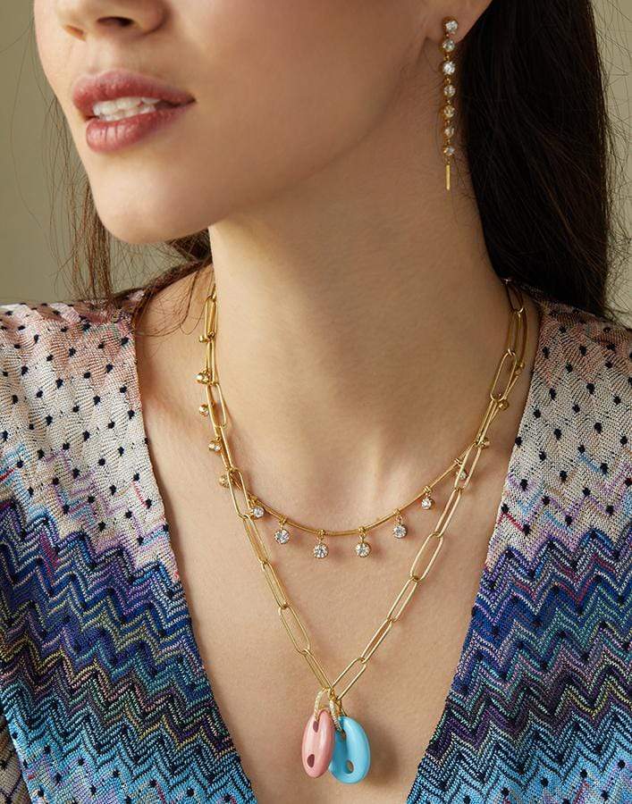 JENNA BLAKE-Coral and Diamond Mariner Charm-YELLOW GOLD